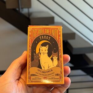 Cats Rule The Earth Tarot Deck - Orange & Black Box
